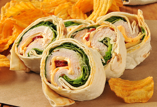 Pinwheel sandwiches and chips, Rachael's Food Western MA, Rachael's Food Massachusetts